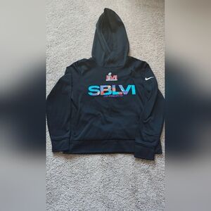 Nike Black Mesh Hoodie Superbowl LVI